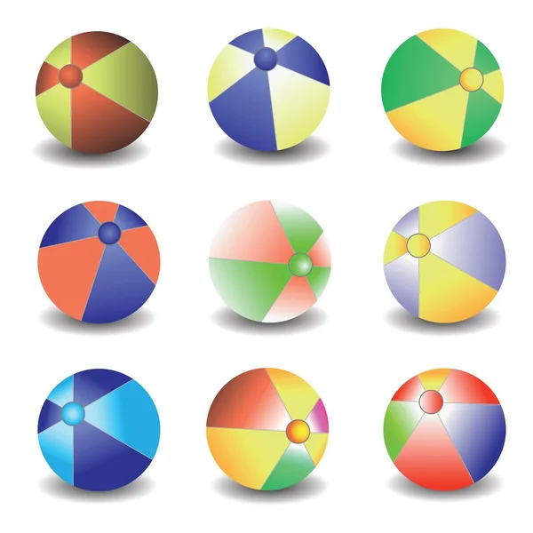 Beach balls — Stock Vector