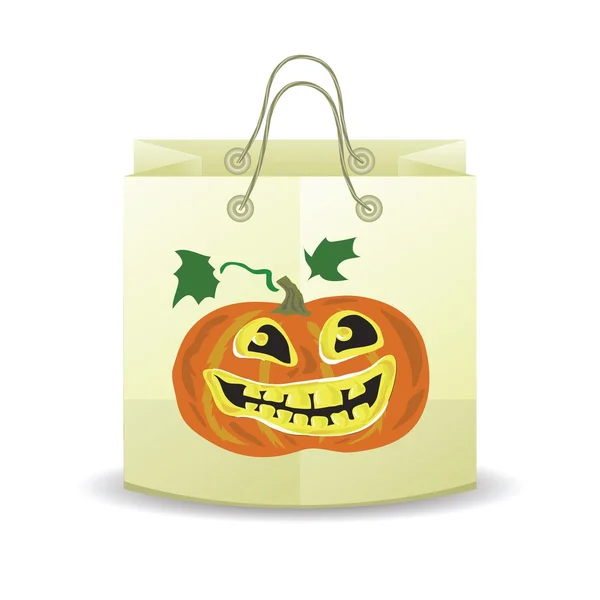 Halloween shopping bag — Stock Vector