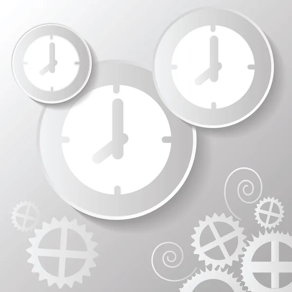 Reloj de papel abstracto — Vector de stock