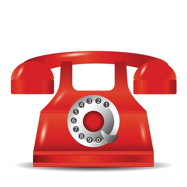 旧的红色电话 — 图库矢量图片
