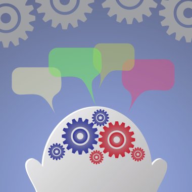 işadamı ve konuşma kabarcıklar