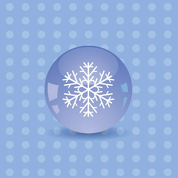 Icono de copo de nieve — Vector de stock