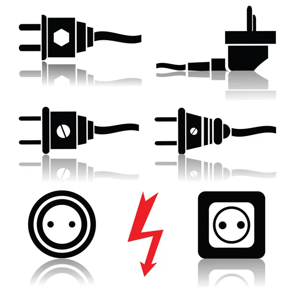 Plugs and sockets — Stock Vector