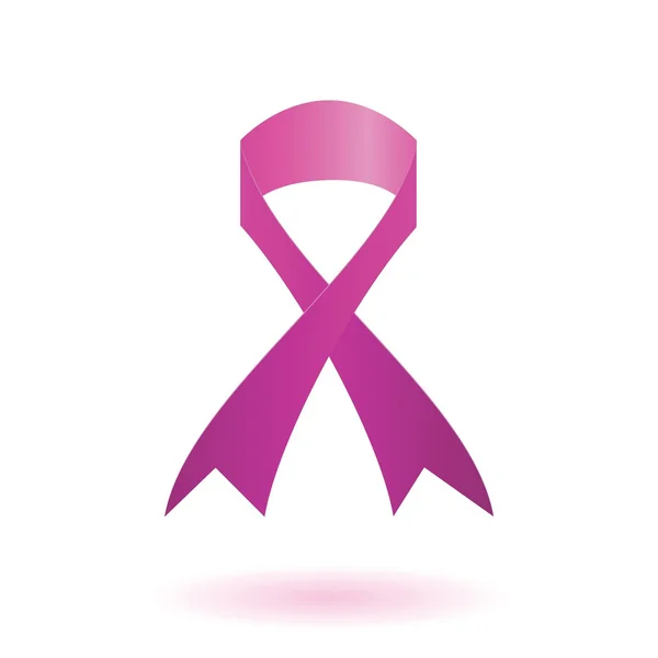 Sensibilización sobre el cáncer de mama Cinta rosa — Archivo Imágenes Vectoriales