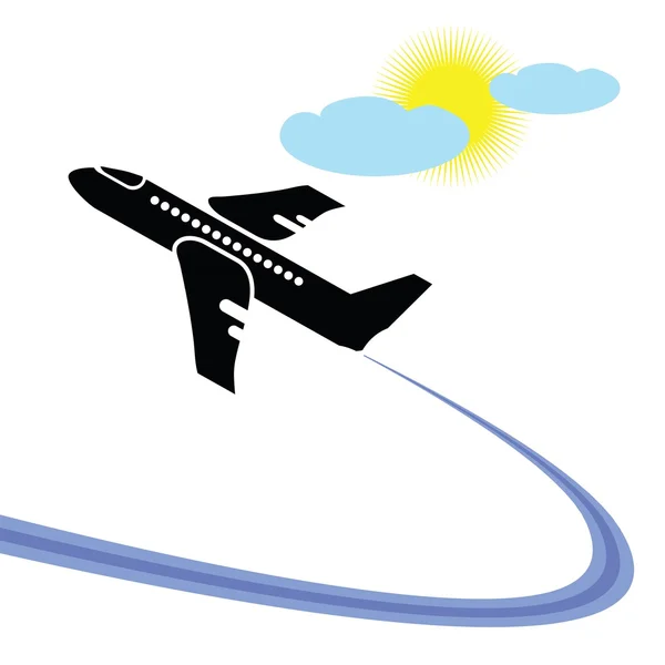 Avion en vol — Image vectorielle