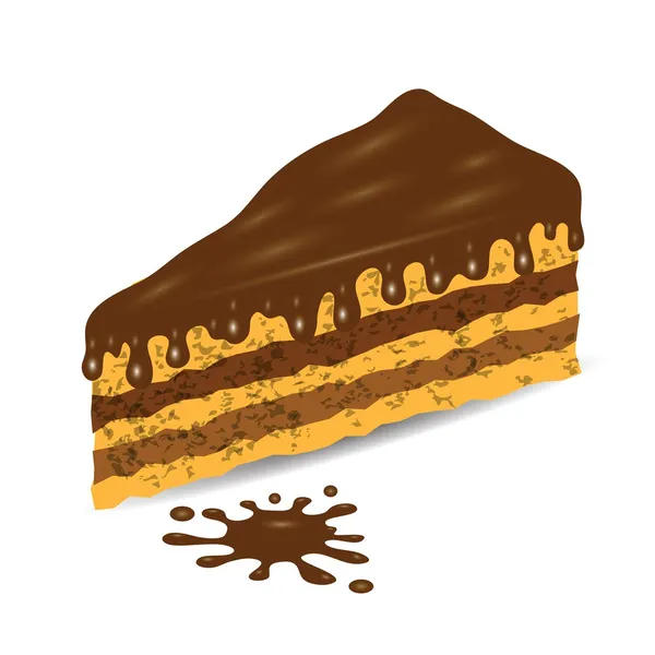 Pedazo de pastel — Vector de stock