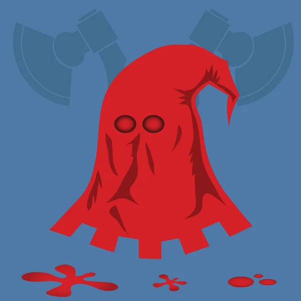 Masque de bourreau rouge — Image vectorielle