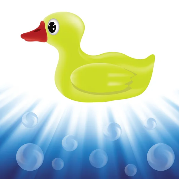 Yellow duck — Stock Vector