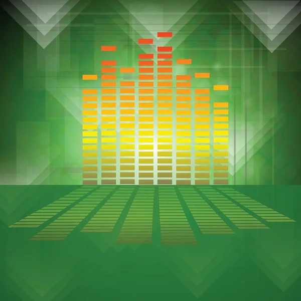 Equalizer on green background — Stock Vector