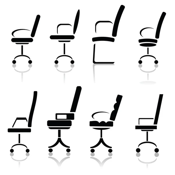 siluetleri Ofis koltukları