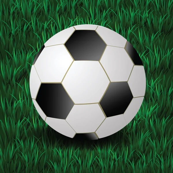 Football sur un fond d'herbe — Image vectorielle