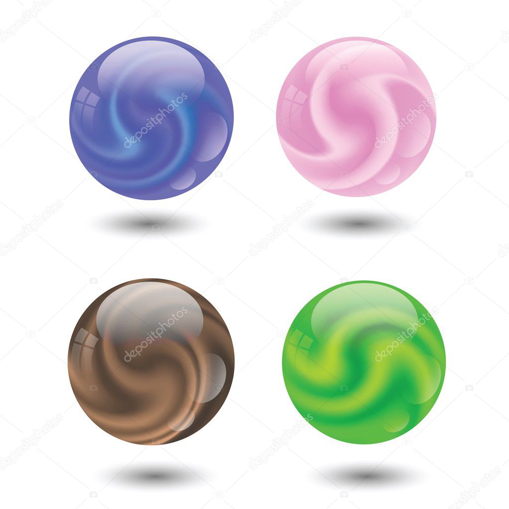 set of colorful ball