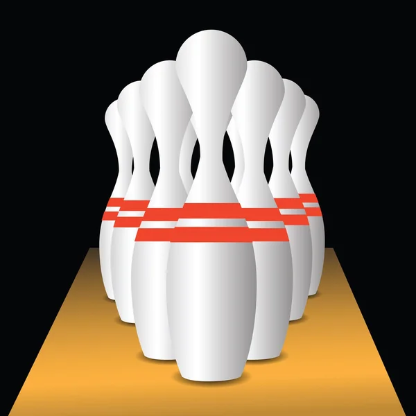 Bowling pimleri — Stok Vektör
