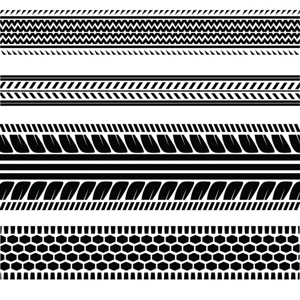 Reifenabdrücke — Stockvektor