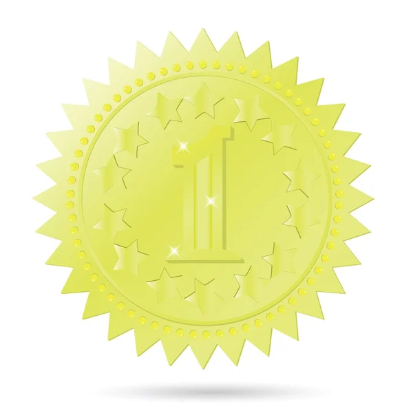 Emblema del premio de oro — Archivo Imágenes Vectoriales