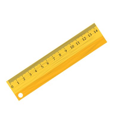 wooben ruler clipart