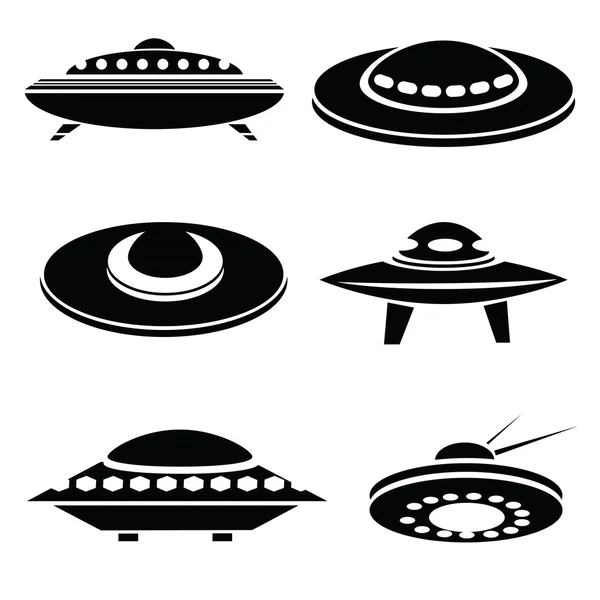 Silhouettes de vaisseaux spatiaux — Image vectorielle