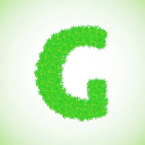 Grass letter G — Stock Vector