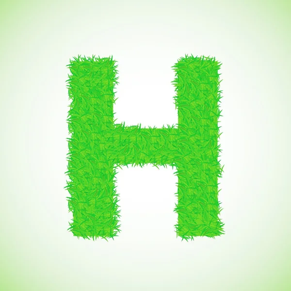 Gras-brief h — Stockvector