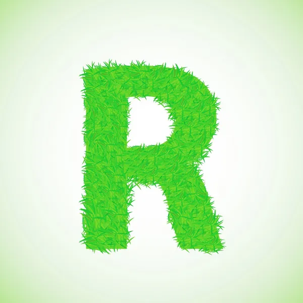 Grass letter R — Stock Vector