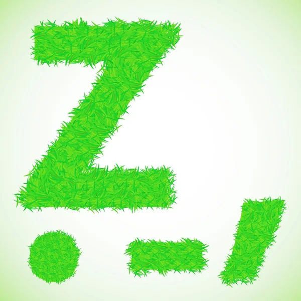 Трава літера Z — стоковий вектор