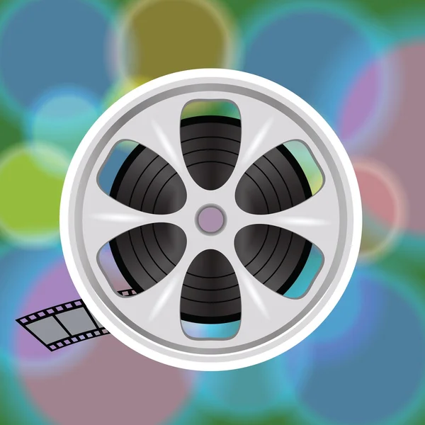 Sinema film kaset disk üzerinde — Stockvector