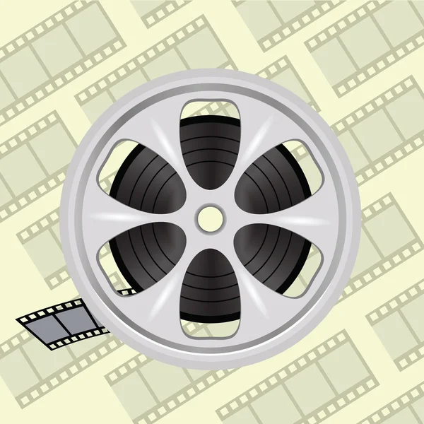 Sinema film kaset disk üzerinde — Stockvector