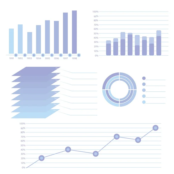 Gráfico moderno da informação para o projeto de negócio — Vetor de Stock