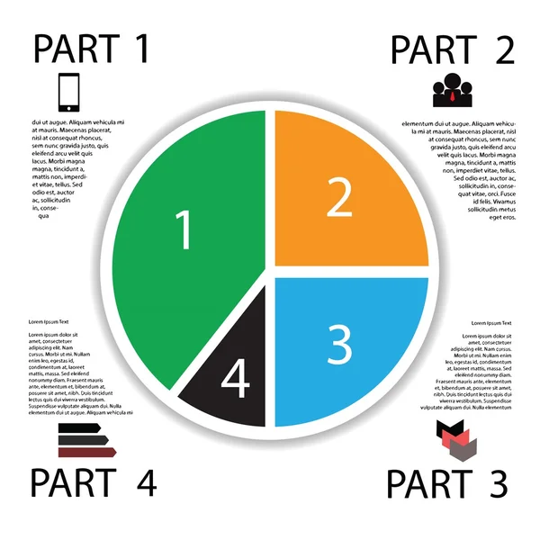 Modern info graphic business circle — Stock Vector