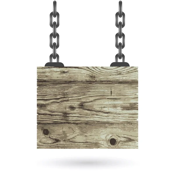 Staré barevné dřevěné desce s řetězem — ストックベクタ