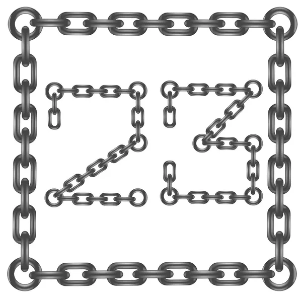 Chain numbers — Stock Vector