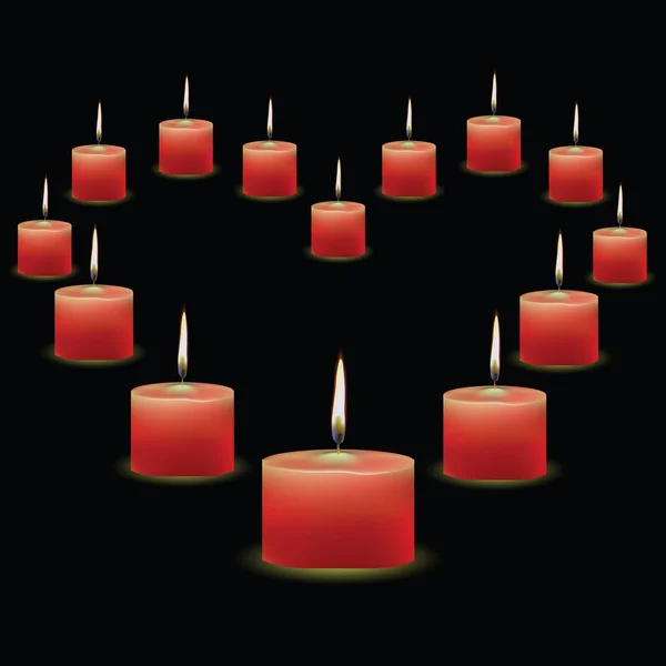 Velas rosadas — Vector de stock