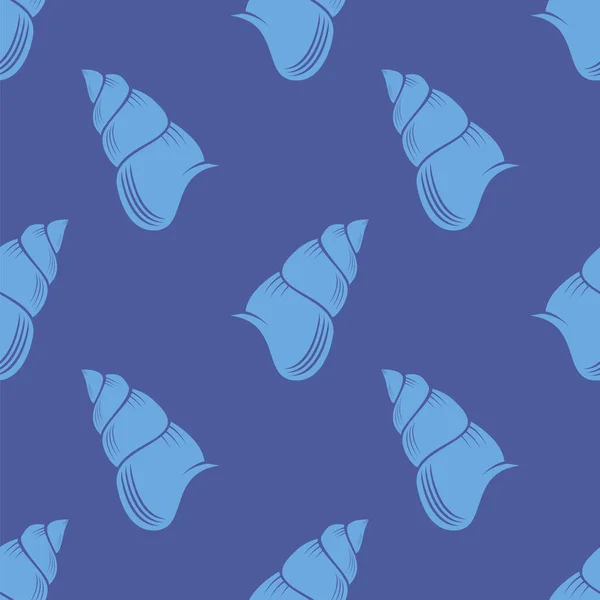 Animal Icon. Schnecke Logo isoliert auf blauem Hintergrund. Nahtloses Muster — Stockvektor