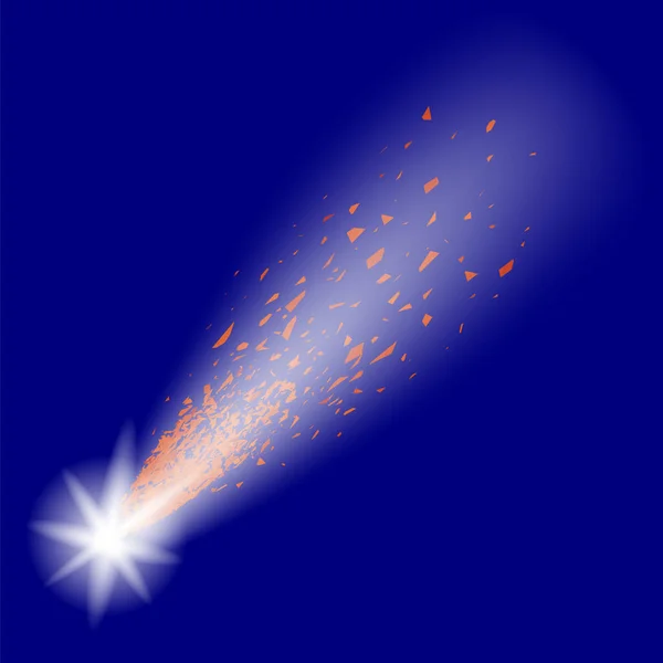 Shooting Stars on Night Sky. Meteor Shower. Meteors Falling — Stock Photo, Image