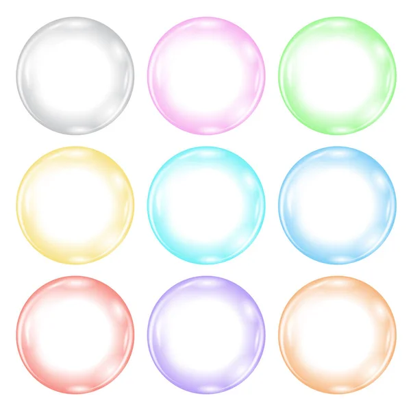 Colorful Circle Soap Bubble Icon Isolated on Background — Stock Photo, Image