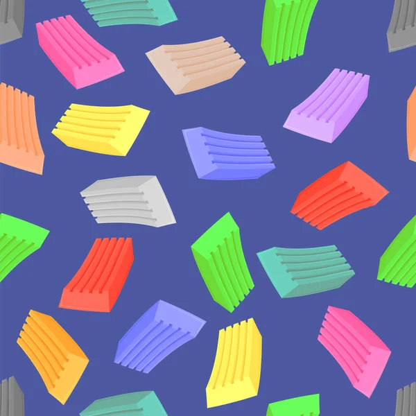 Colorful Plasticine Set Isolated on White Background. Seamless Pattern — Fotografia de Stock
