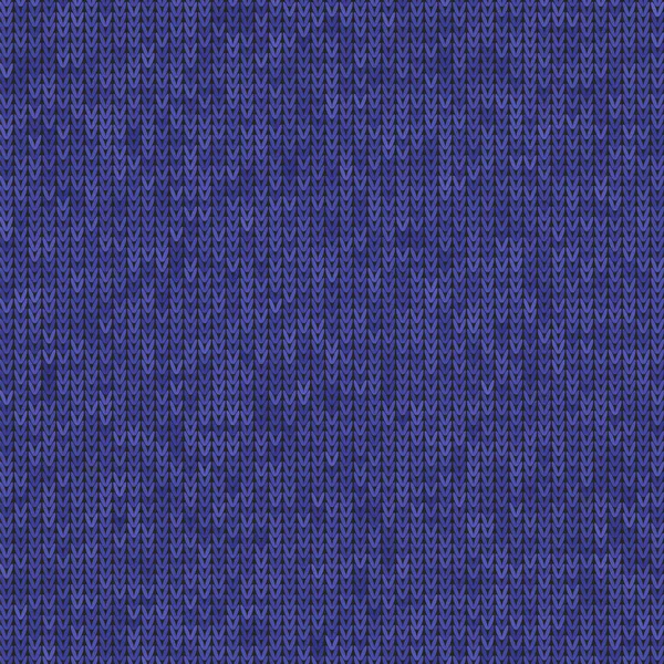 Tricot élégant. Texture tricotée bleue. Imprimé Tricot Pullover en laine. Modèle de tissu d'hiver — Image vectorielle