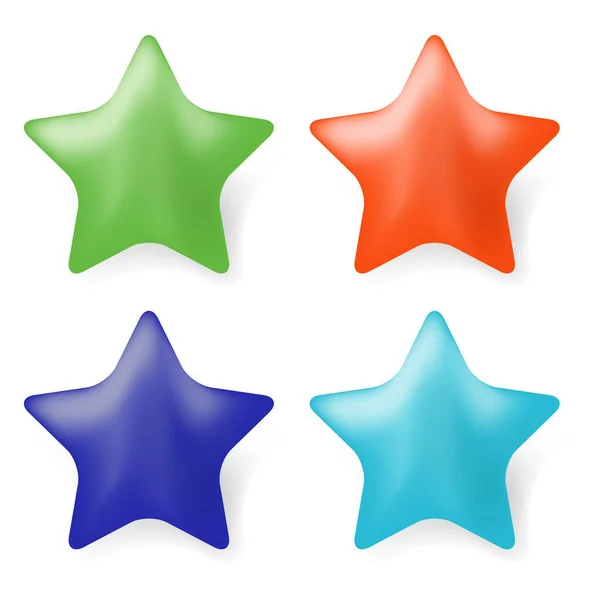 Giving Green Rred Blue Stars Valutation Pour Web Étoile Dégradée — Photo