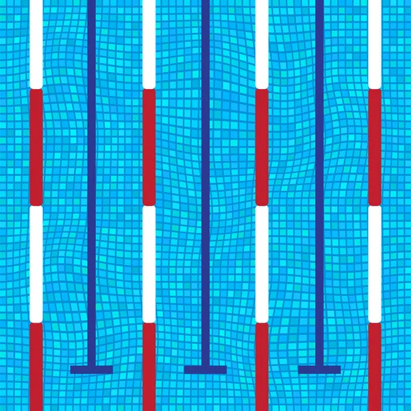 Spor yüzme havuzu dokusu. Dalga Yüzeyi Yansıması. Mavi Mozaik Arkaplanı