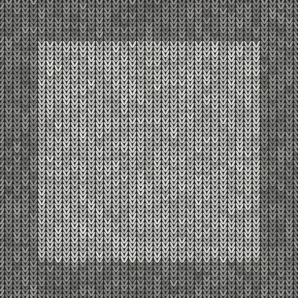 Elegante Punto Textura Punto Gris Suéter Lana Tricot Print Patrón — Vector de stock