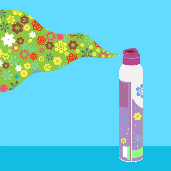 Aerozol Spray Puszka Dezodorant Środek Czyszczący Polerka Mebli Farba Odświeżacz — Wektor stockowy