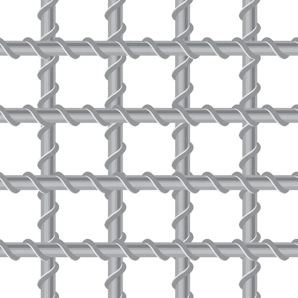 Prison Bars Jail Bars White Background Metal Grate Criminal Concept — Stock Vector