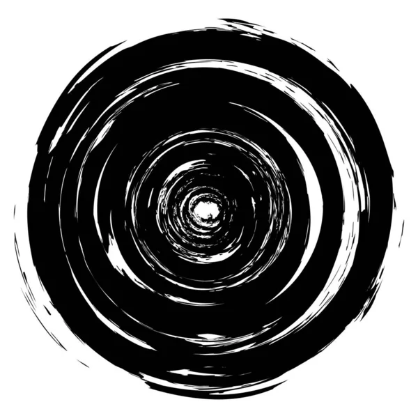 Black Spiral Grunge Pattern Isolated White Background — Stock Photo, Image