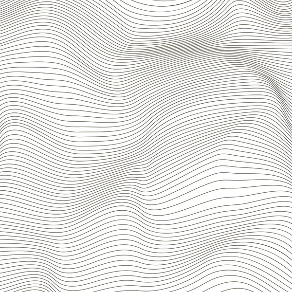 Wave Stripe Hintergrund Grunge Line Textured Pattern — Stockvektor