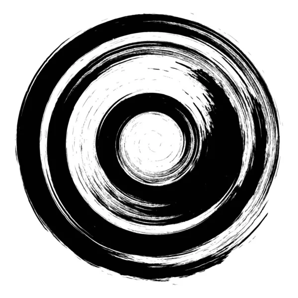 Modèle Noir Spirale Grunge Isolé Sur Fond Blanc — Image vectorielle