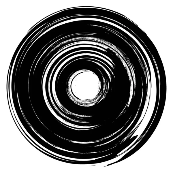 Padrão Grunge Espiral Preto Isolado Fundo Branco — Fotografia de Stock