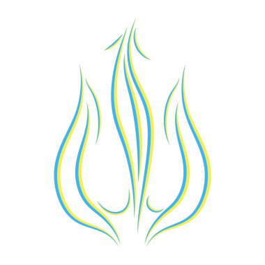 Beyaz Arkaplanda İzole Edilmiş Modern Ukrayna Mızrak Simgesi.