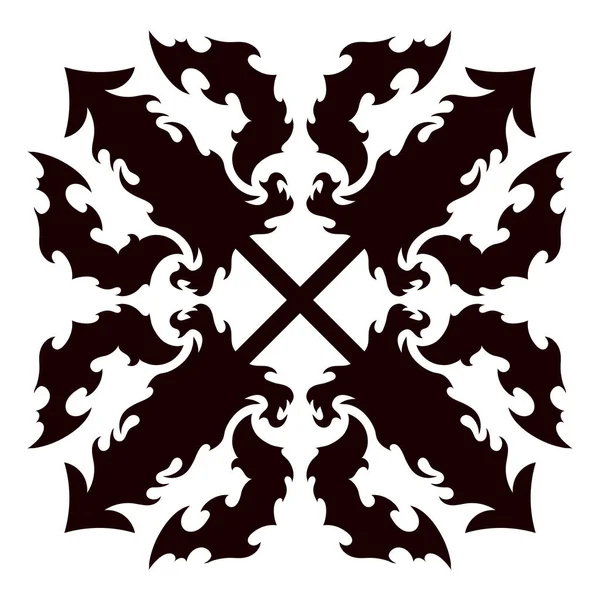 Ikona Trójzębnej Sylwetki Izolowana Białym Tle — Zdjęcie stockowe