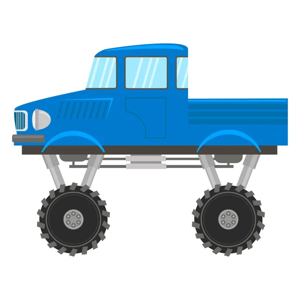 Blaues Monster Truck Symbol Auf Weißem Hintergrund — Stockfoto