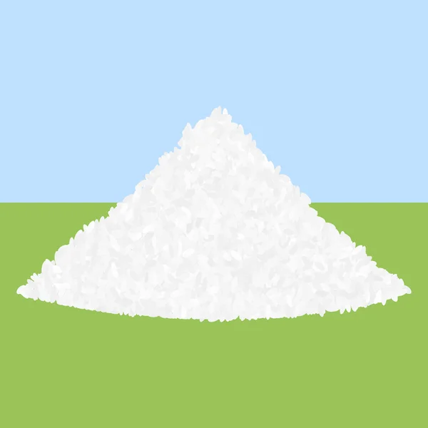 Icono Granos Arroz Con Facetas Crudas Sobre Fondo Verde Azulado — Vector de stock